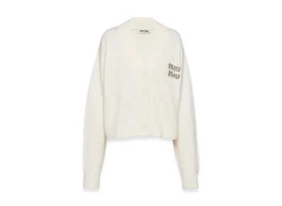 MIU MIU Women's Cashmere Cardigan "White"