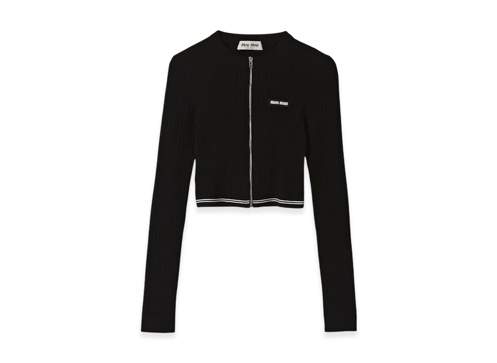 MIU MIU Women's Viscose Sweater "Black"