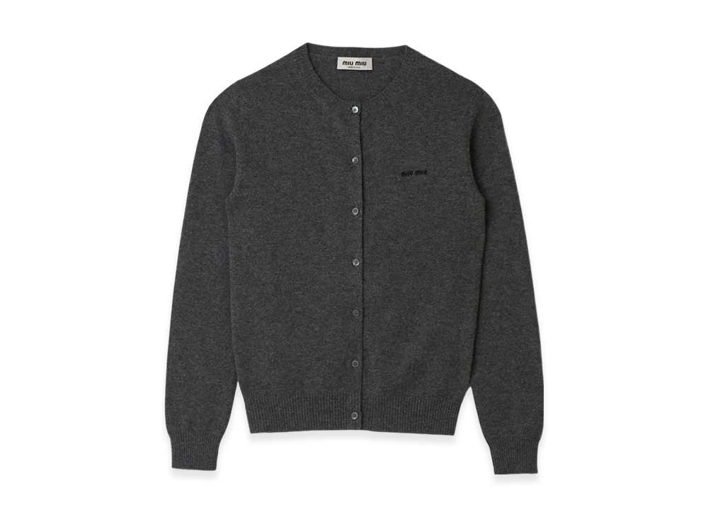 MIU MIU Women's Cashmere Knit Cardigan "Black"