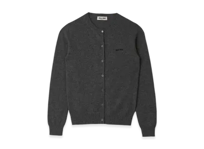 MIU MIU Women's Cashmere Knit Cardigan "Black"