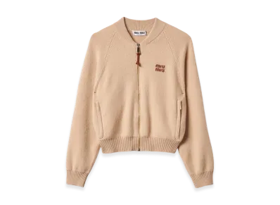 MIU MIU Cashmere Knit Cardigan "Albino White"