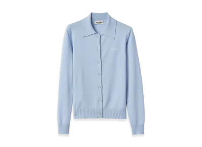 MIU MIU Women's Cashmere Knit Cardigan "Albino White"