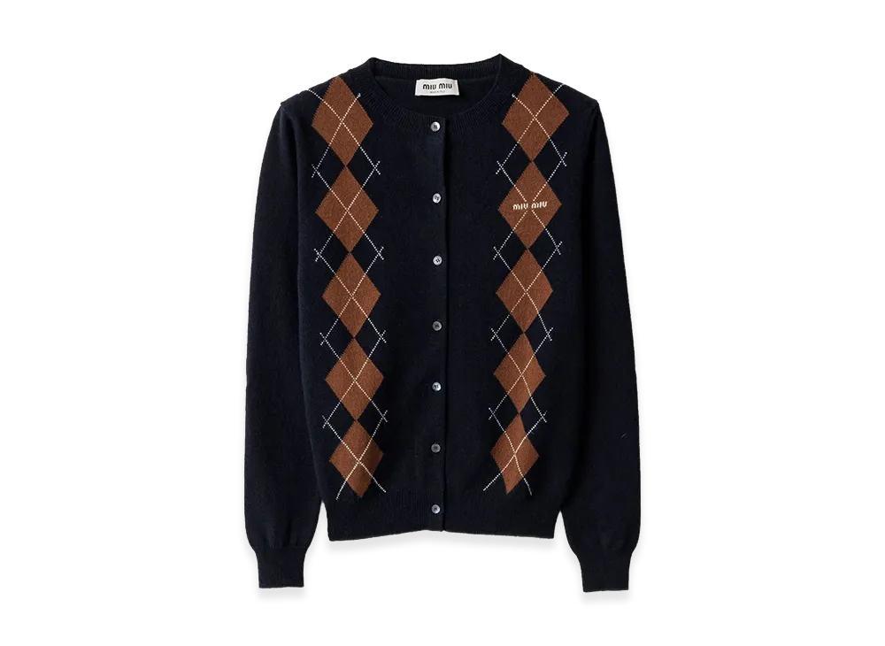 MIU MIU Women's Cashmere Cardigan "Dark Blue"