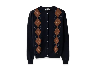 MIU MIU Women's Cashmere Cardigan "Dark Blue"