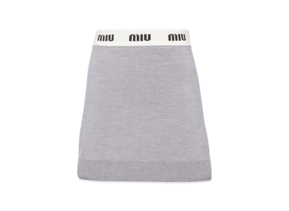 MIU MIU Women's Cashmere Skirt "Grey"