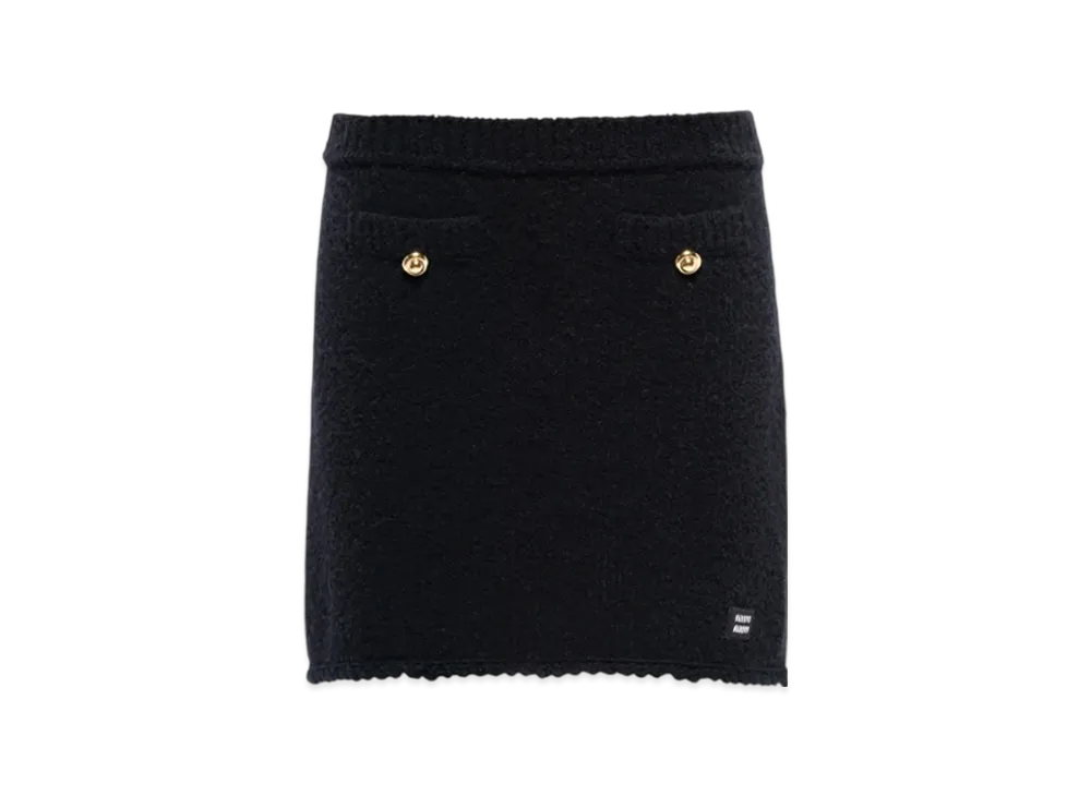 MIU MIU Women's Boucle Mini Skirt "Black"