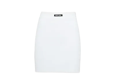 MIU MIU Women's Viscose Miniskirt "White"
