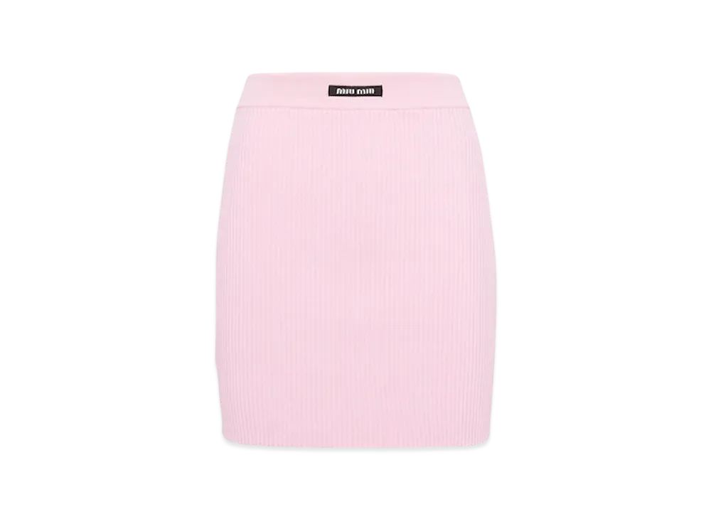 MIU MIU Women's Viscose Miniskirt "Pink"