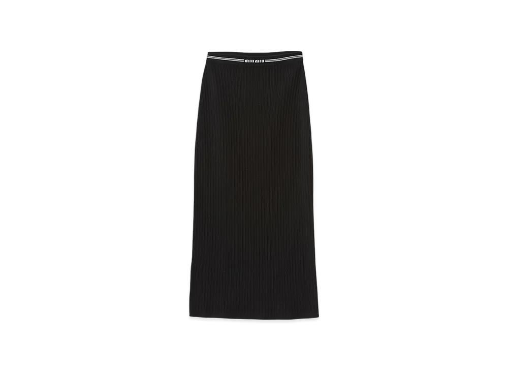MIU MIU Women's Viscose Skirt "Black"