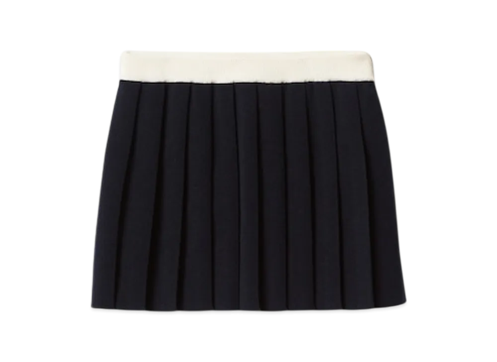 MIU MIU Women's Cashmere Miniskirt "Blue/White"