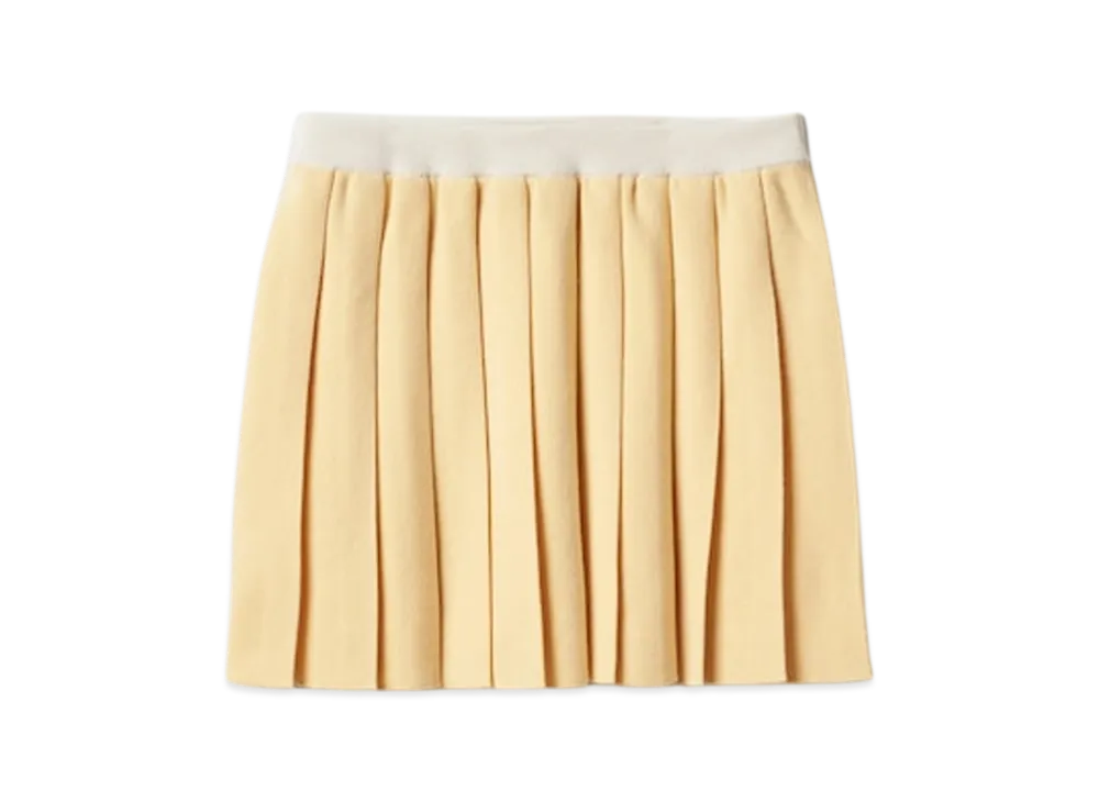 MIU MIU Women's Cashmere Miniskirt "Cream/White"
