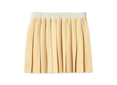 MIU MIU Women's Cashmere Miniskirt "Cream/White"