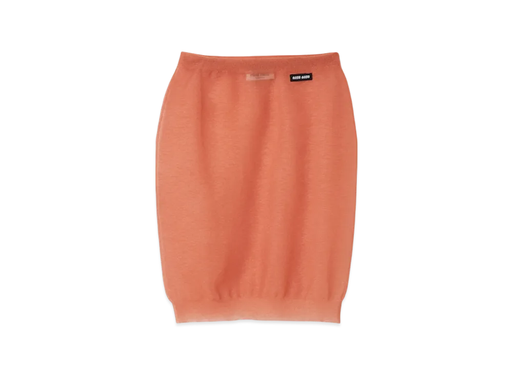 MIU MIU Women's Nylon Skirt "Peach"