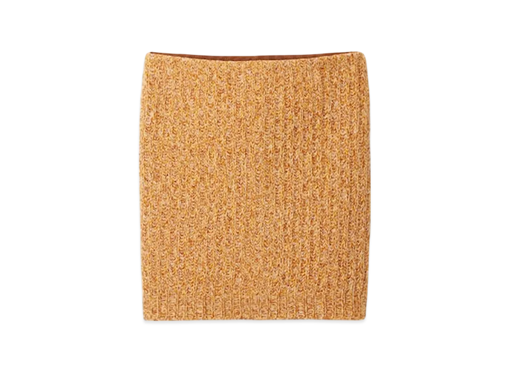 MIU MIU Women's Wool and Cotton Skirt "Cinnamon"