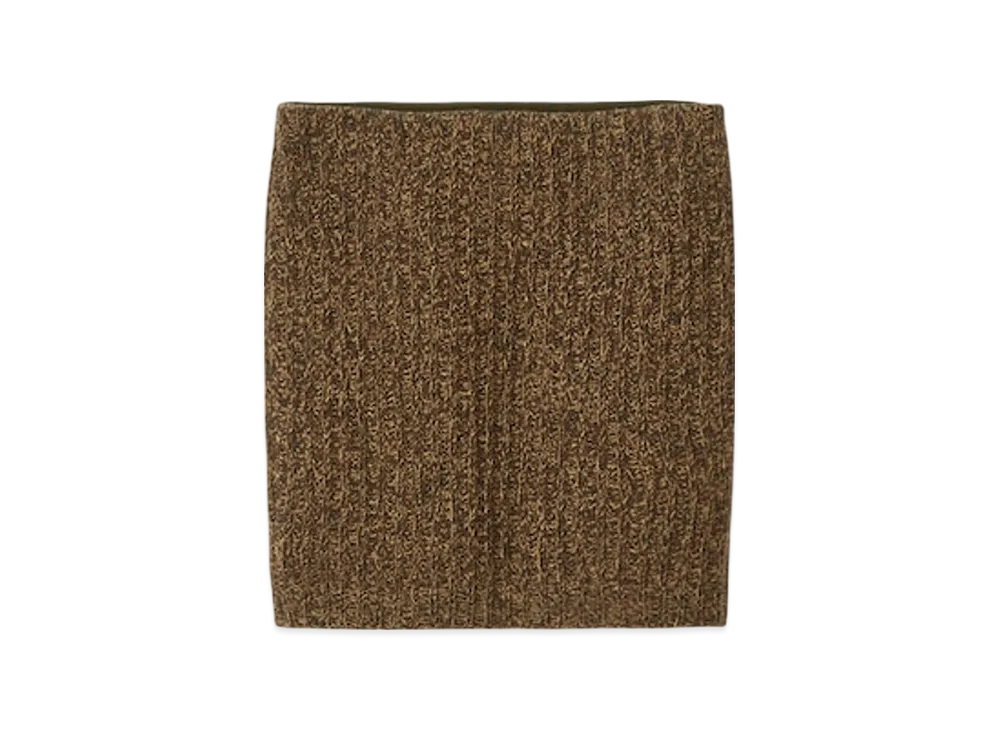 MIU MIU Women's Wool and Cotton Skirt "Olive Green"