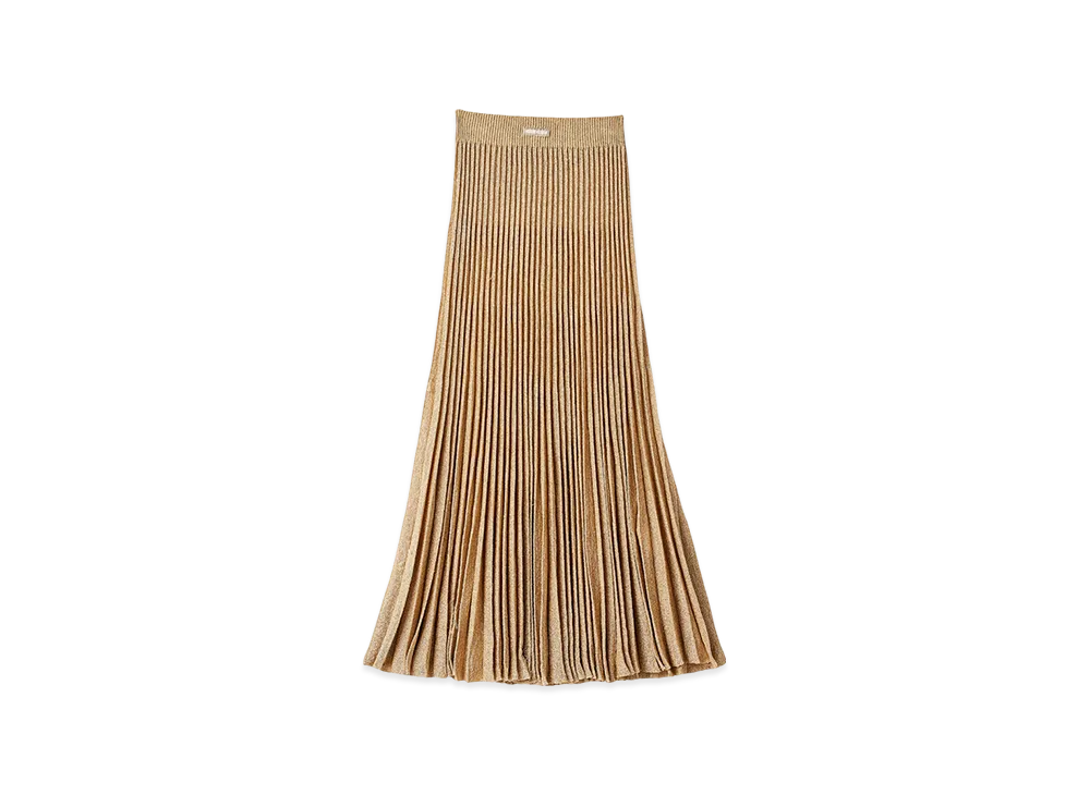 MIU MIU Women's Lame Skirt "Gold"