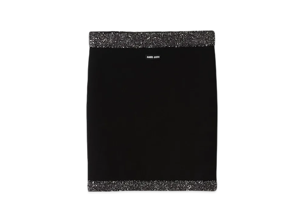 MIU MIU Women's Cashmere Miniskirt "Black"