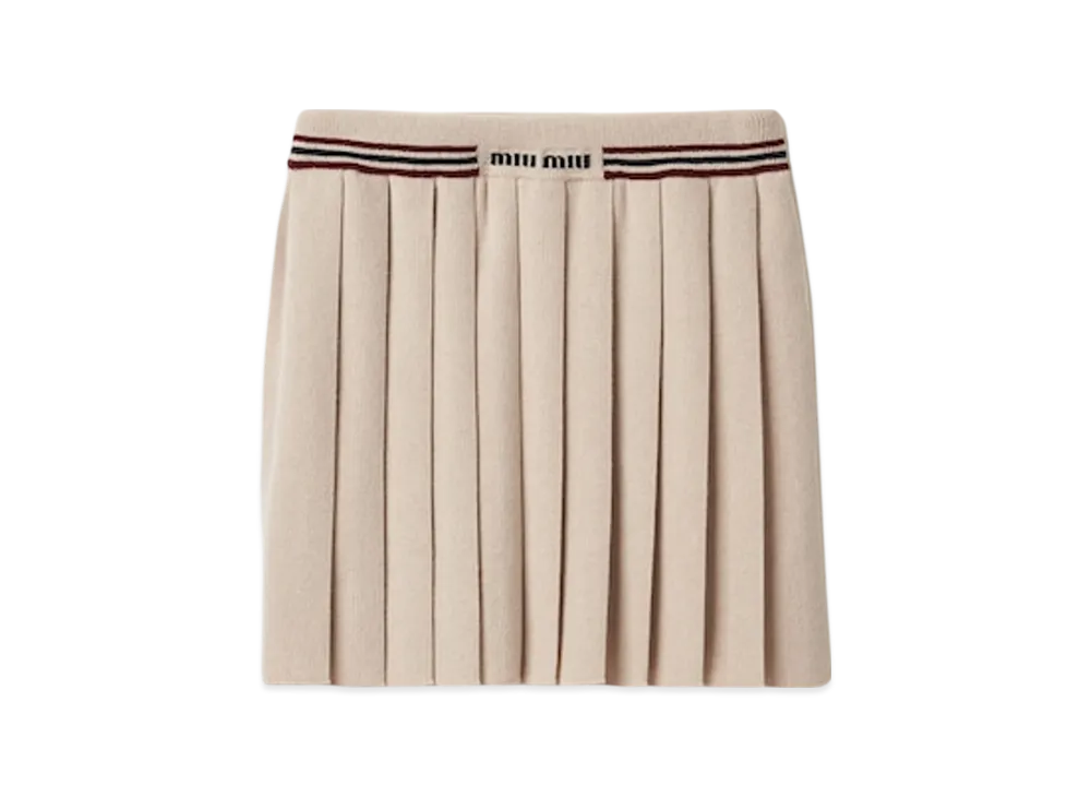 MIU MIU Women's Cashmere Skirt "Natural"