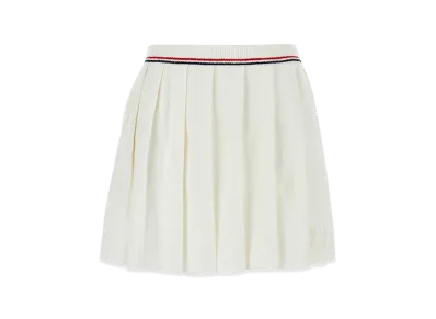MIU MIU Women's Stretch Terry Fabric Skirt "White"