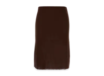 MIU MIU Women's Silk Skirt "Brown"