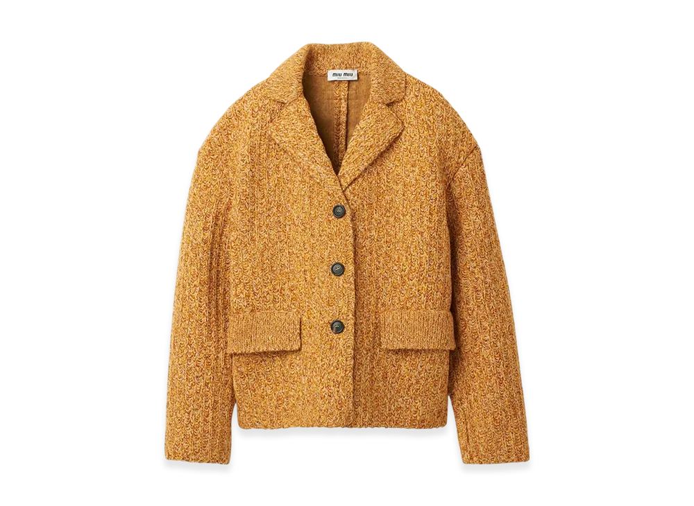 MIU MIU Women's Wool and Cotton Jacket "Cinnamon"