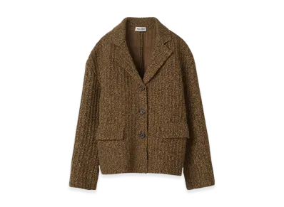 MIU MIU Women's Wool and Cotton Jacket "Olive Green"