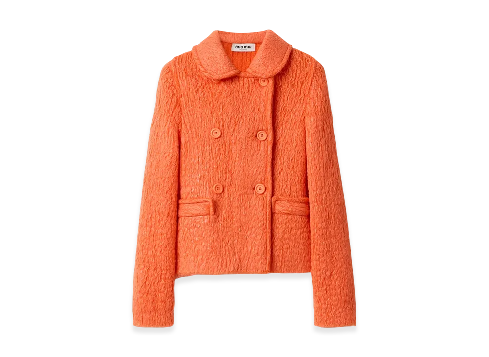 MIU MIU Women's Mohair Jacket "Orange"