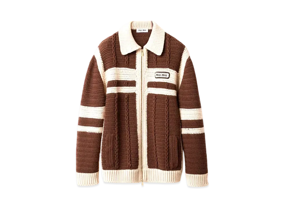 MIUMIU Cashmere Cardigan "Dark Brown"