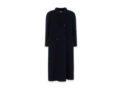 MIU MIU Women's Wool Blend Coat "Navy Blue"