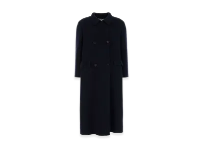 MIU MIU Women's Wool Blend Coat "Navy Blue"