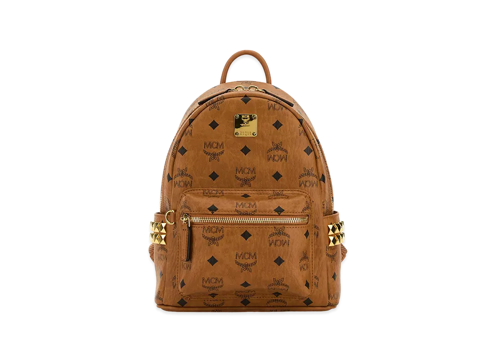 MCM Women's Printed Canvas Mini Stark Backpack "Brown"