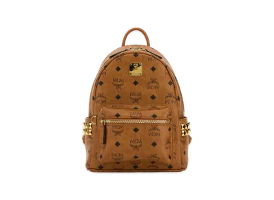 MCM Women's Printed Canvas Mini Stark Backpack "Brown"