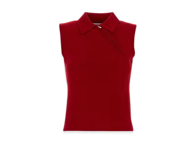 MIU MIU Women's Reed Cashmere Polo Shirt "Red"
