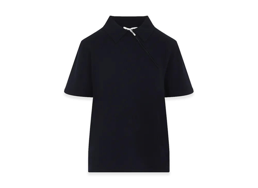 MIU MIU Women's Zip Polo Shirt "Blue"