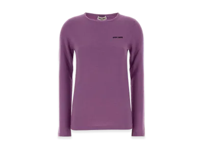 MIU MIU Women's Wool Blend Sweater "Purple"