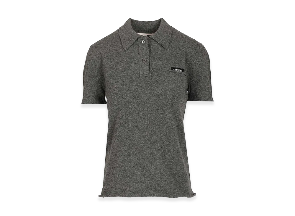 MIU MIU Women's Polo "Slate/Black"
