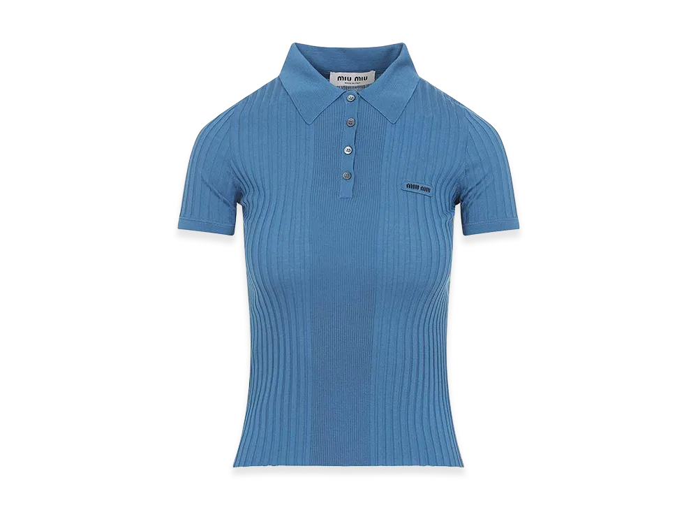 MIU MIU Women's Wool Polo "Avio"