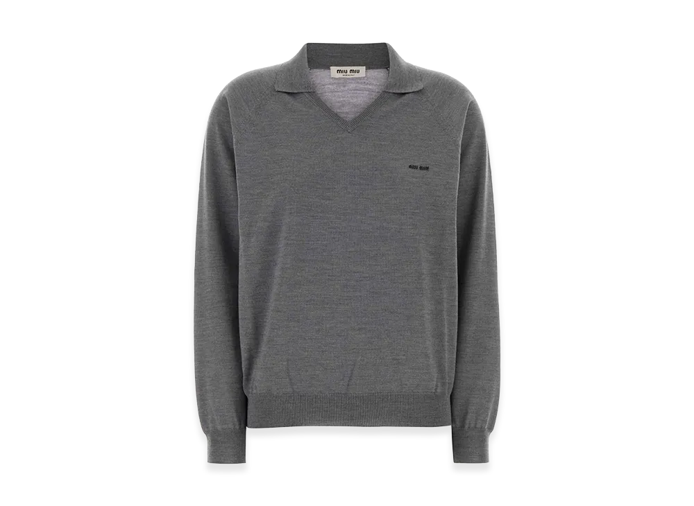 MIU MIU Women's Wool Sweter "Dark Gray"