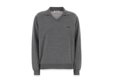MIU MIU Women's Wool Sweter "Dark Gray"