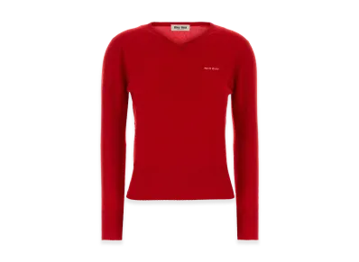 MIU MIU Women's Cashmere Sweater "Red"