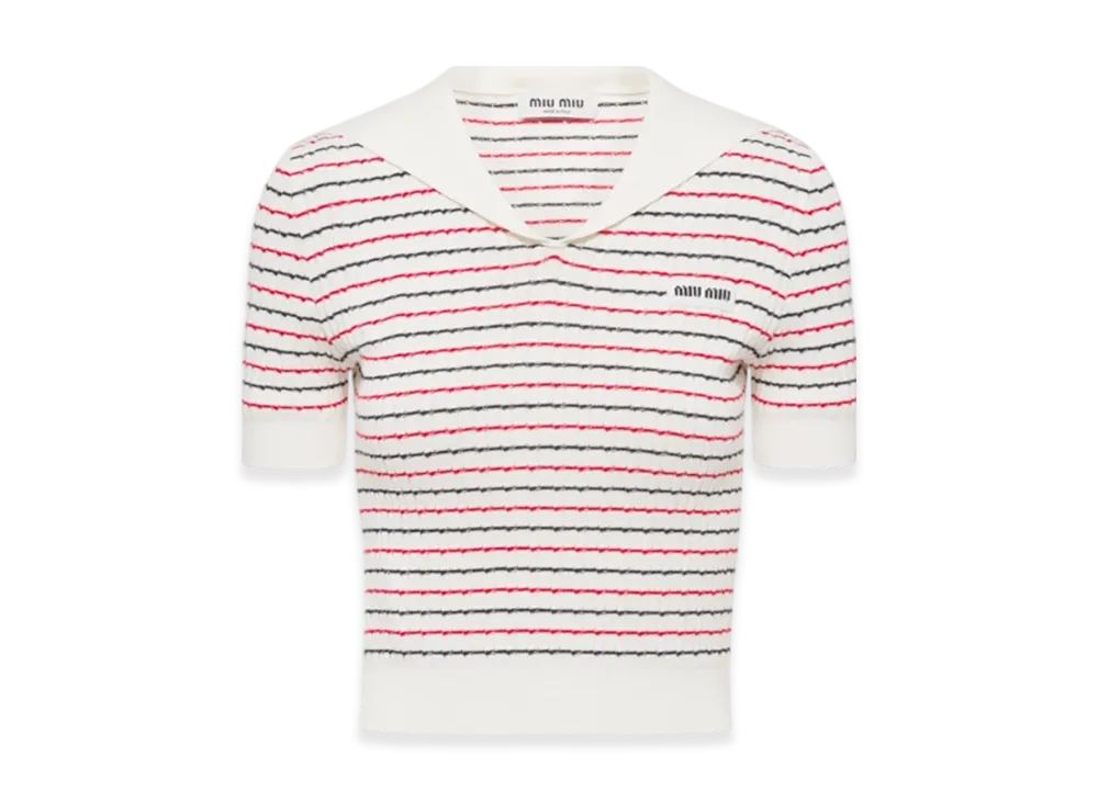 MIU MIU Women's Cotton Sweater "White"