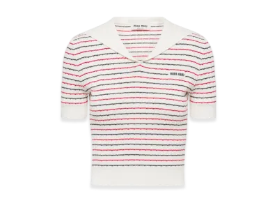 MIU MIU Women's Cotton Sweater "White"