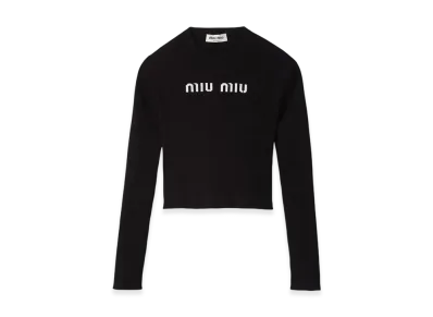 MIU MIU Women's Viscose Sweater "Black"