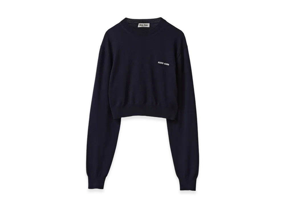 MIU MIU Women's Wool Sweater "Blue"