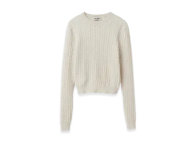 MIU MIU Women's Cashmere Sweater "Chalk White"