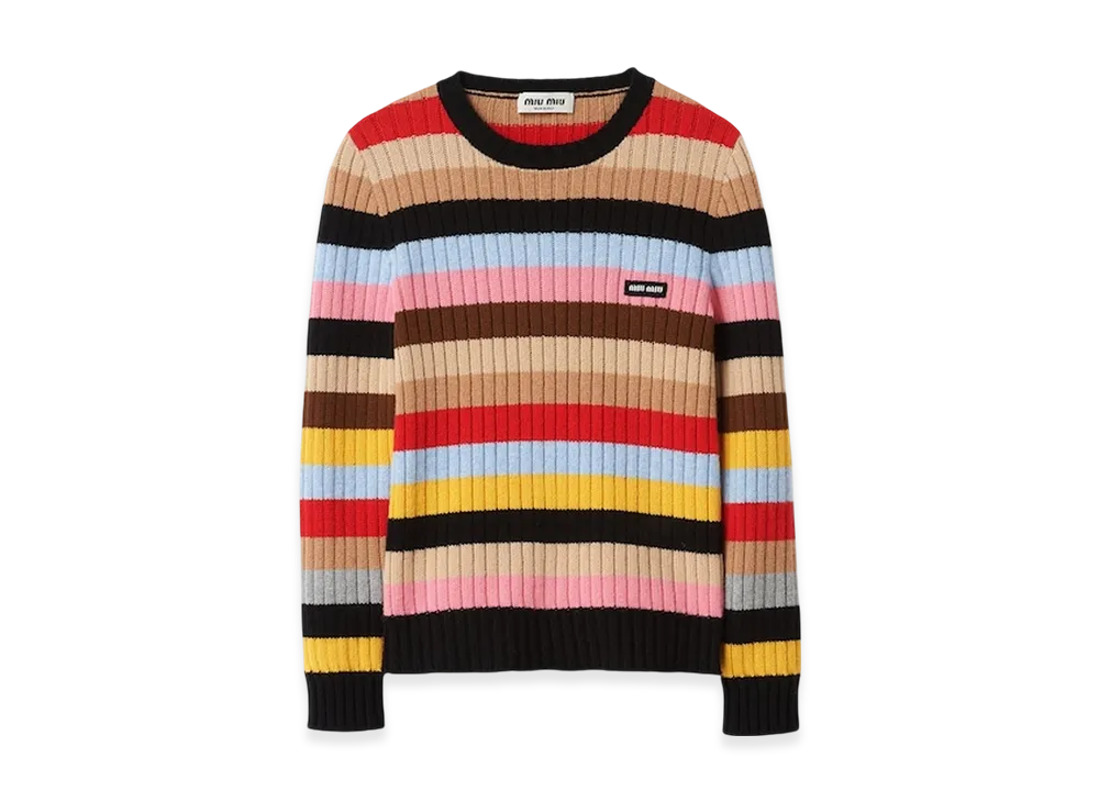 MIU MIU Women's Cashmere Sweater "Multicolored"