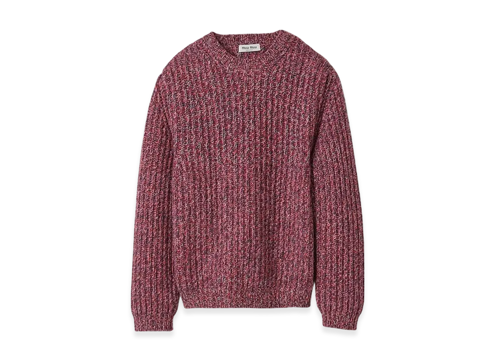 MIU MIU Women's Wool and Cashmere Sweater "Mauve"