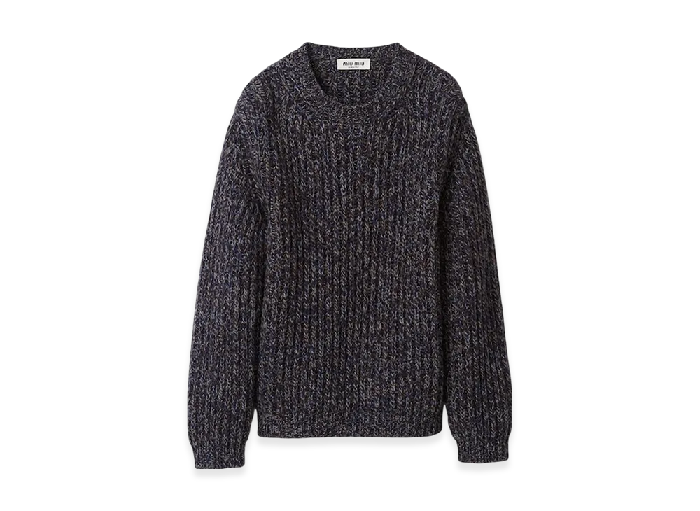 MIU MIU Women's Wool Sweater "Navy"