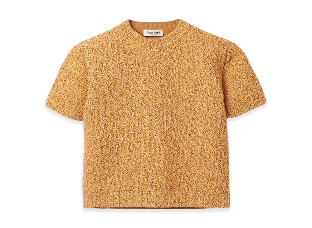 MIU MIU Women's Wool and Cotton Sweater "Cinnamon"