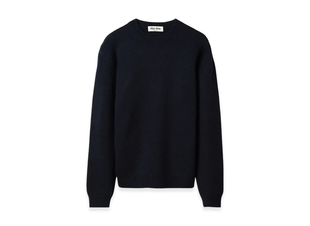 MIU MIU Women's Cashmere Sweater "Navy"